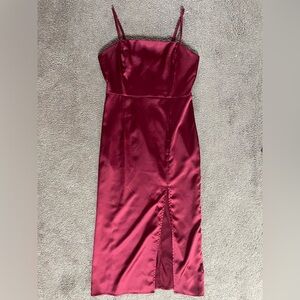 FOREVER 21 Burgundy Wine Dress with slit